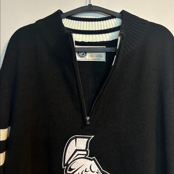 NHL Black and White half Zip-Up Sweater - Picture 8 of 9